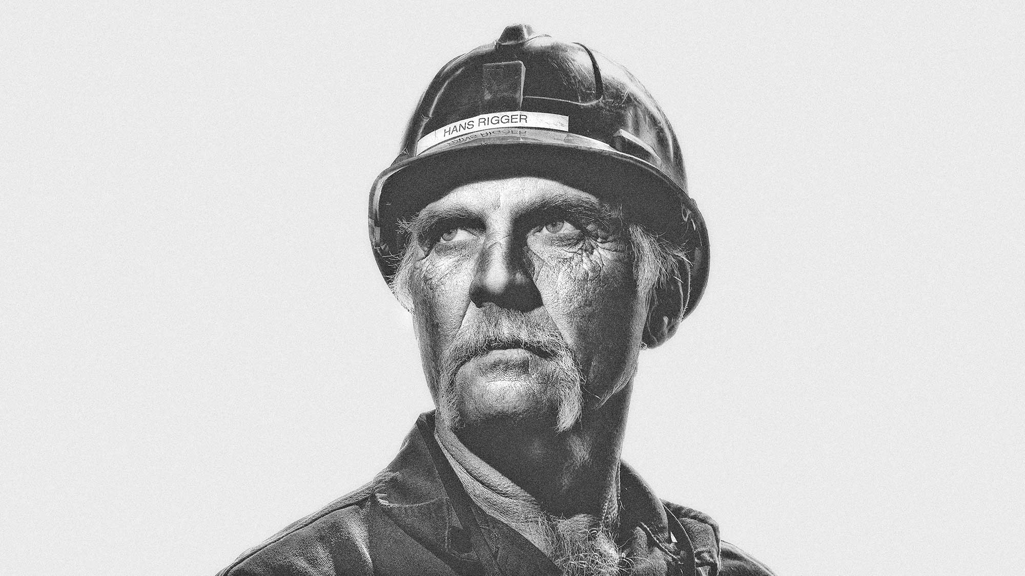 Portrait Of Mine Worker Hans For Anglo Gold Mining shot in studio