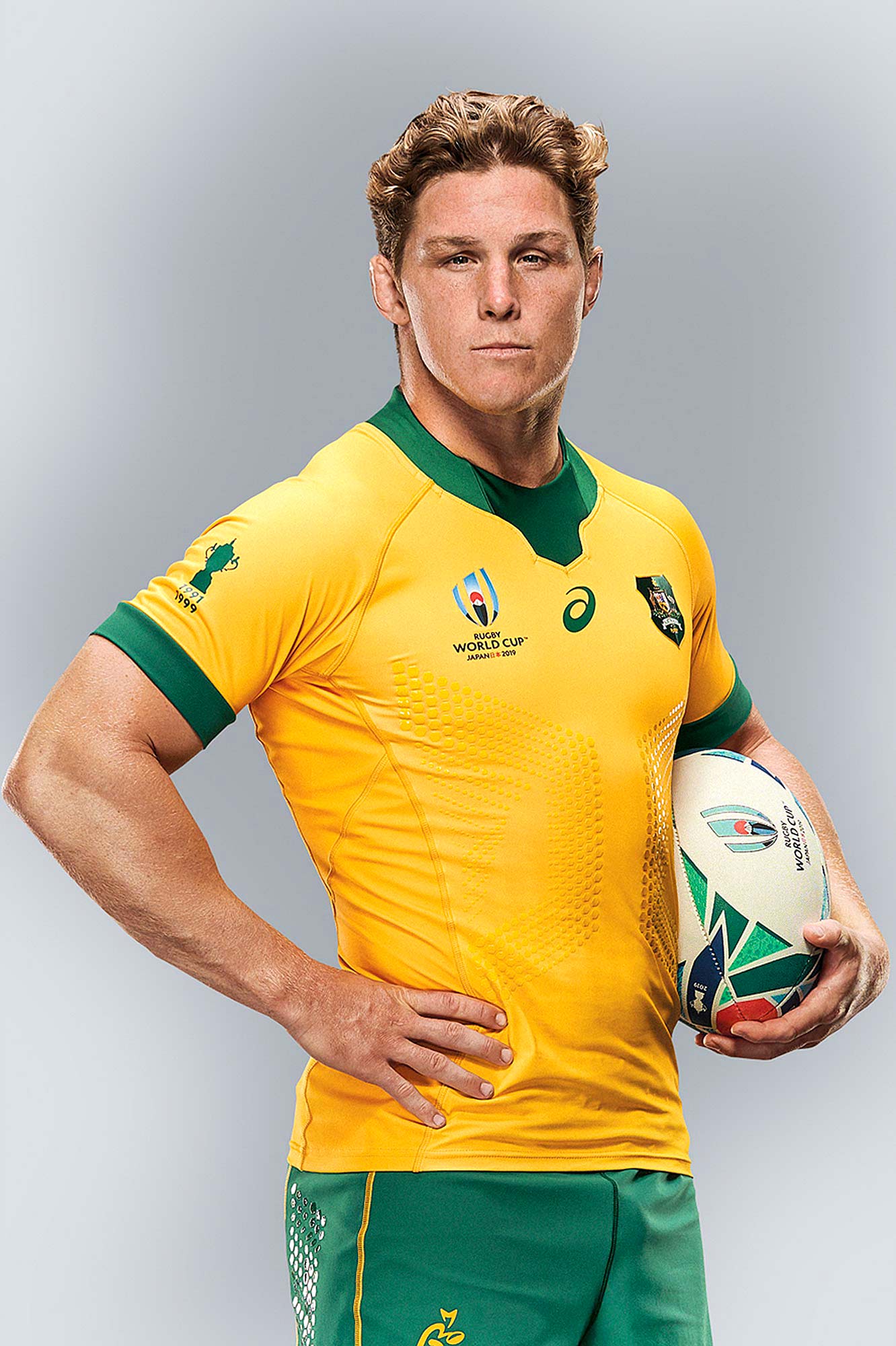 commercial portrait of Australian rugby captain michael hooper photographed for ASICS Australia in studio