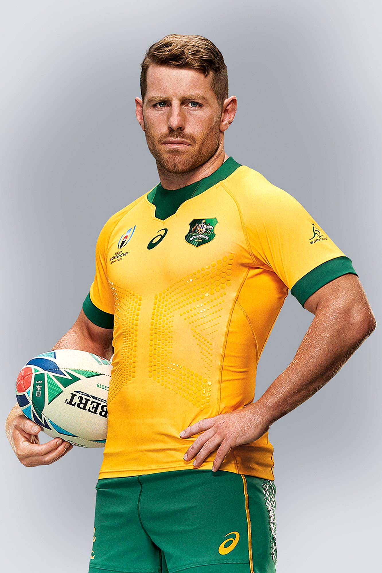 Rugby star Bernard Foley Posing for ASICS Globals portrait shoot ahead of the rugby world cup campaign